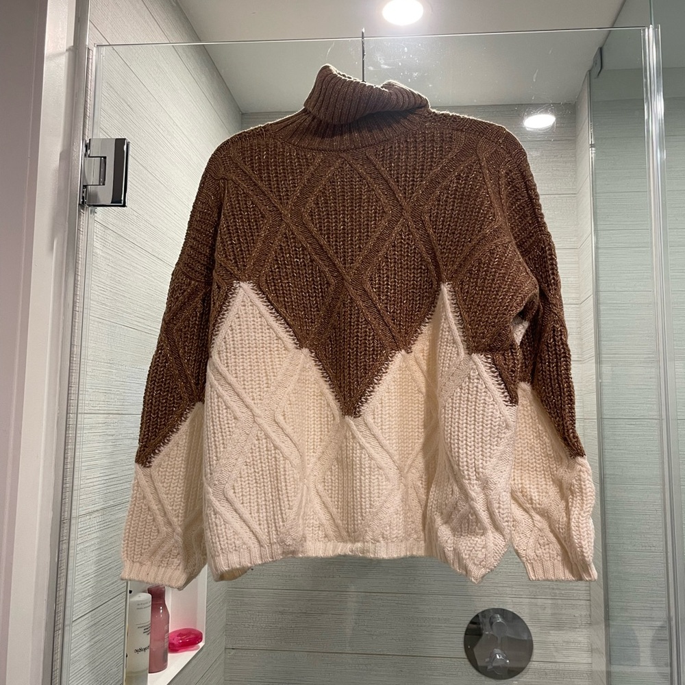 Falconeri gold and Cream Women's Sweater